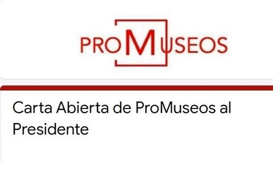 Para ProMuseos es incorrecta la decisión de no postergar el multimillonario Proyecto Cultural Chapultepec para dirigir esos recursos al rescate de espacios culturales de todo el País.