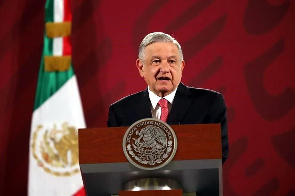 El Presidente en su conferencia matutina de este lunes en Palacio Nacional.