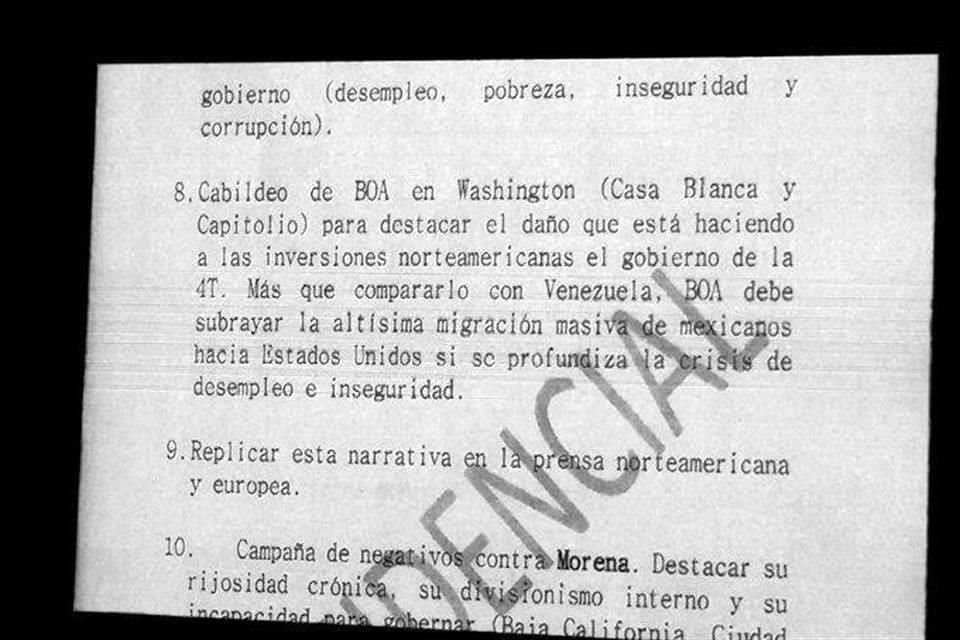 AMLO exhibió documento, no confirmado, que propone 'Bloque Opositor Amplio' que busca derrotar a Morena en 2021 y revocar mandato en 2022.