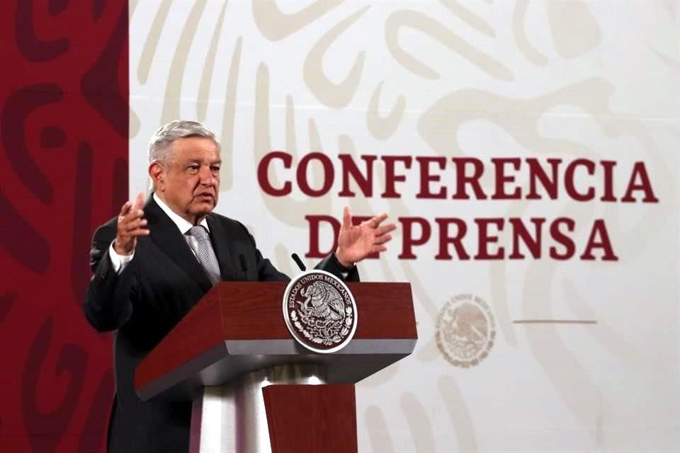 El Presidente Andrs Manuel Lpez Obrador en conferencia matutina.