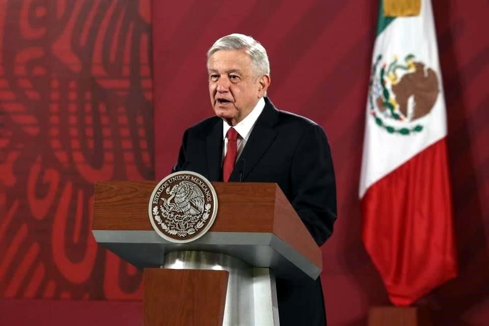 López Obrador en su conferencia de prensa de este lunes.