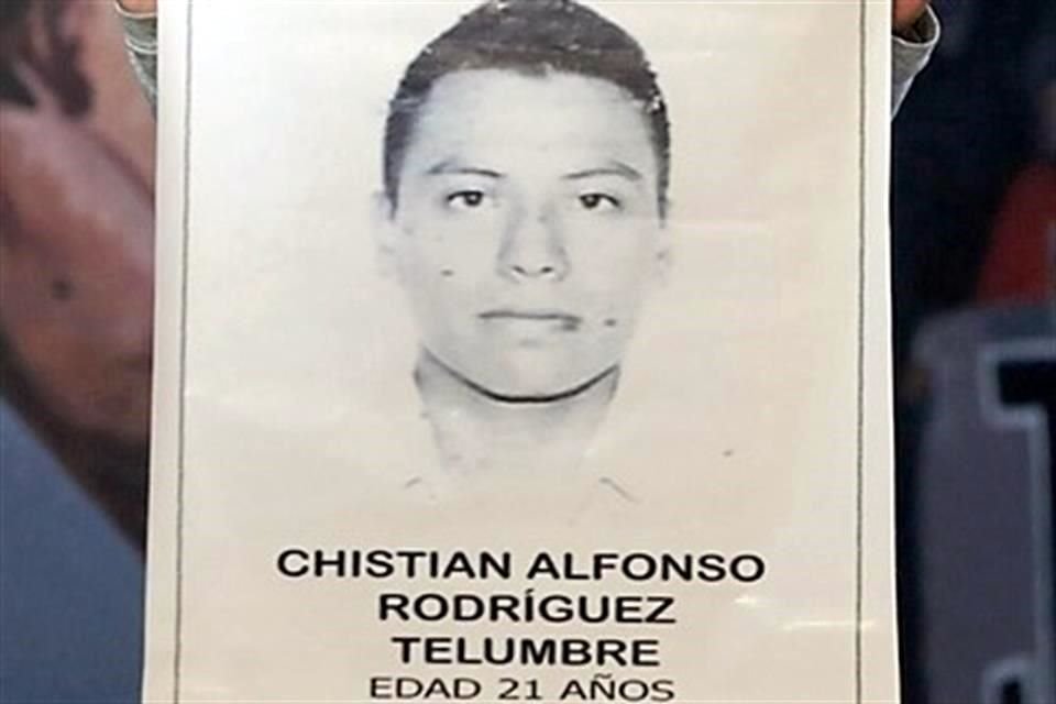 El cuboide de Christian Alfonso Rodríguez Telumbre fue cotejado con muestras de ADN de su familia.