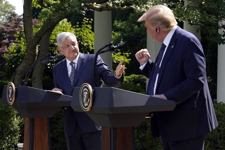López Obrador en conferencia con Trump el pasado 9 de julio en la Casa Blanca.