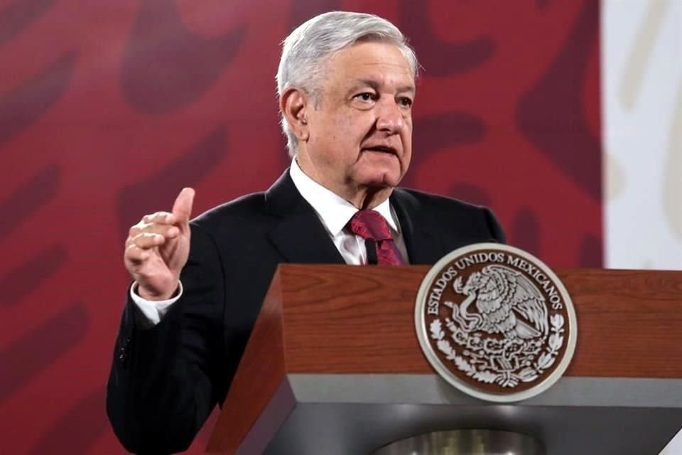 López Obrador en su conferencia mañanera de este lunes.