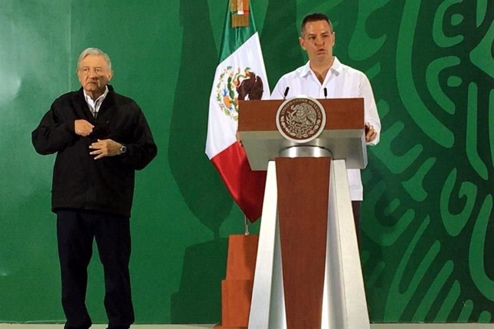El Gobernador de Oaxaca en conferencia matutina del Presidente Andrés Manuel López Obrador.