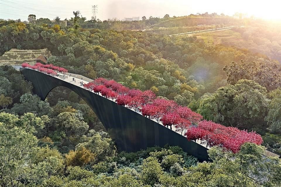 Puente de Los Polvorines, que atravesará una barranca natural, y que es parte esencial de la conexión que cruzará Constituyentes.