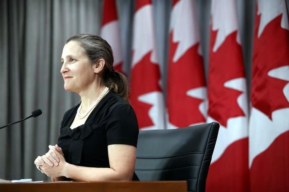 Chrystia Freeland, viceprimera ministra de Canadá.