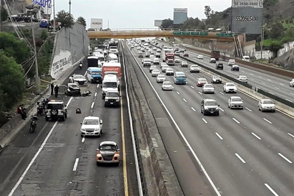 El incidente se registró a la altura del km 22 de la autopista México-Puebla