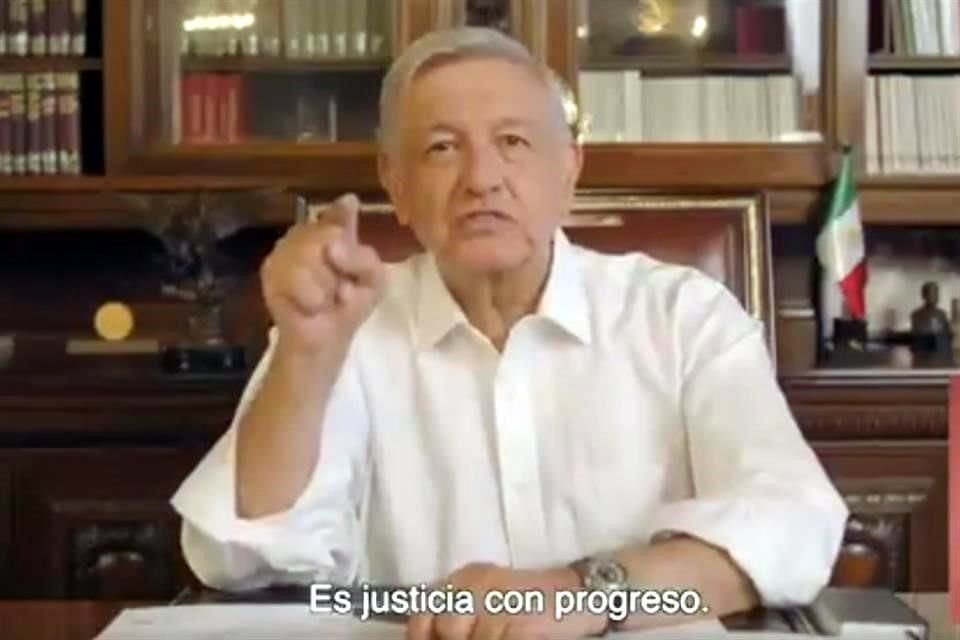 López Obrador difundió un video en redes sociales.