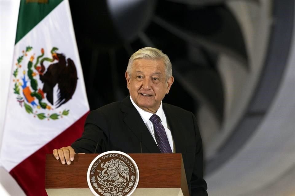 El Presidente Andrés Manuel López Obrador, en su conferencia de prensa diaria.