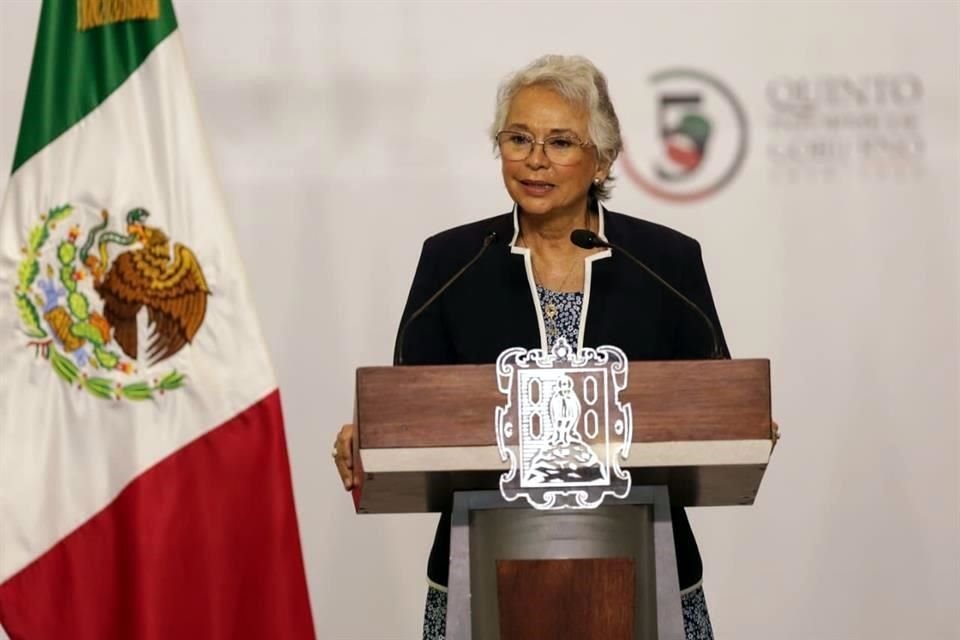 La Secretaria Olga Sánchez Cordero acudió al informe de labores del Gobernador Juan Manuel Carreras.