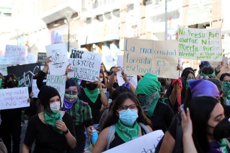 Protesta en Pachuca, Hidalgo.
