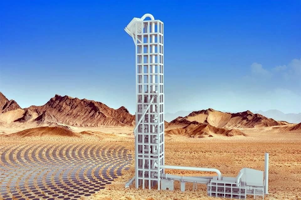Render de la planta piloto que Cemex y Synhelion construirán para producir combustibles ecológicos a base de una innovadora tecnología solar.