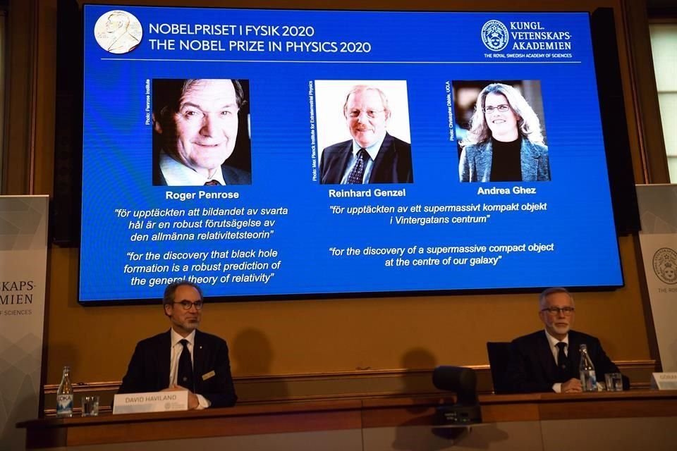 La estadounidense Andrea Ghez, el alemán Reinhard Genzel y el británico Roger Penrose obtuvieron el Nobel de Física por sus estudios sobre agujeros negros.