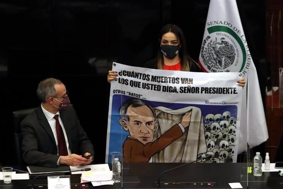 Entre reclamos de senadores opositores, titular de Comisión de Salud suspendió comparecencia de López-Gatell, quien los señaló de minoría.