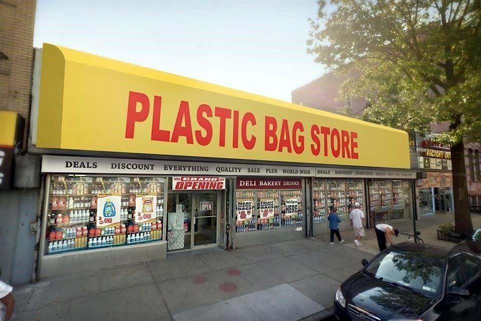 La Tienda de Bolsa de Plástica es una instalación del artista de Brooklyn Robin Frohardt.