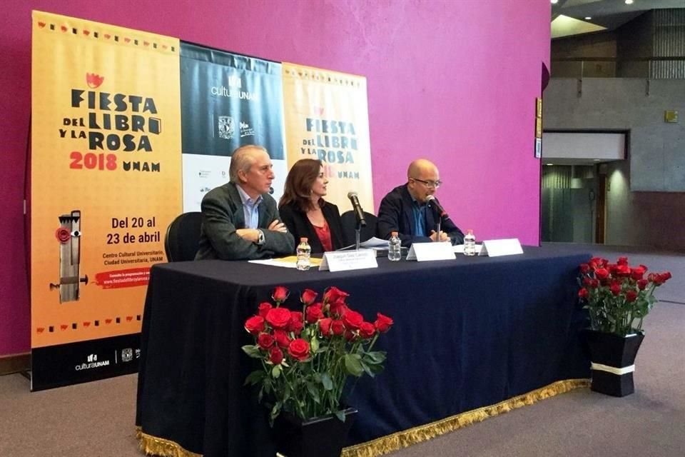Jorge Volpi, director de Difusión Cultural de la UNAM, dio a conocer el programa general de la Fiesta del Libro y la Rosa.