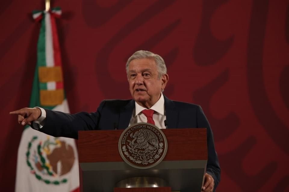 Andrés Manuel López Obrador, en conferencia matutina.