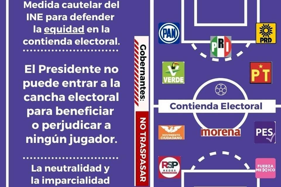 El consejero Ciro Murayama utilizó una imagen de una cancha de futbol para explicar la decisión del INE sobre la contienda electoral.