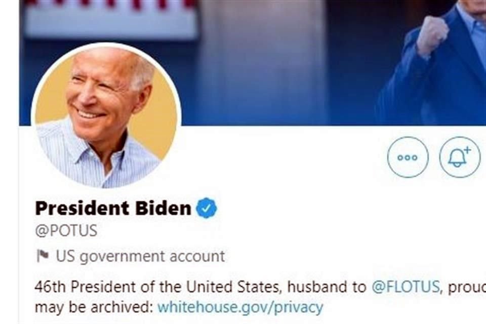 Twitter dio al equipo del Presidente de EU, Joe Biden, acceso a las cuentas oficiales de la Casa Blanca.