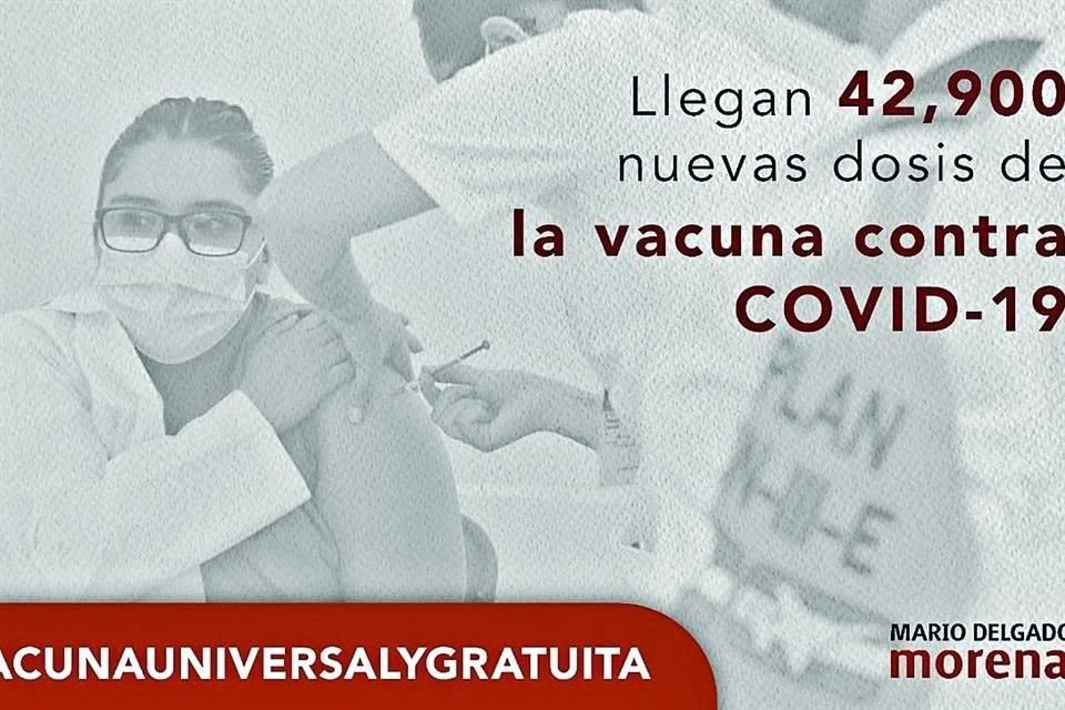 Morena ha sido denunciado por utilizar la vacuna contra Covid como propaganda electoral.