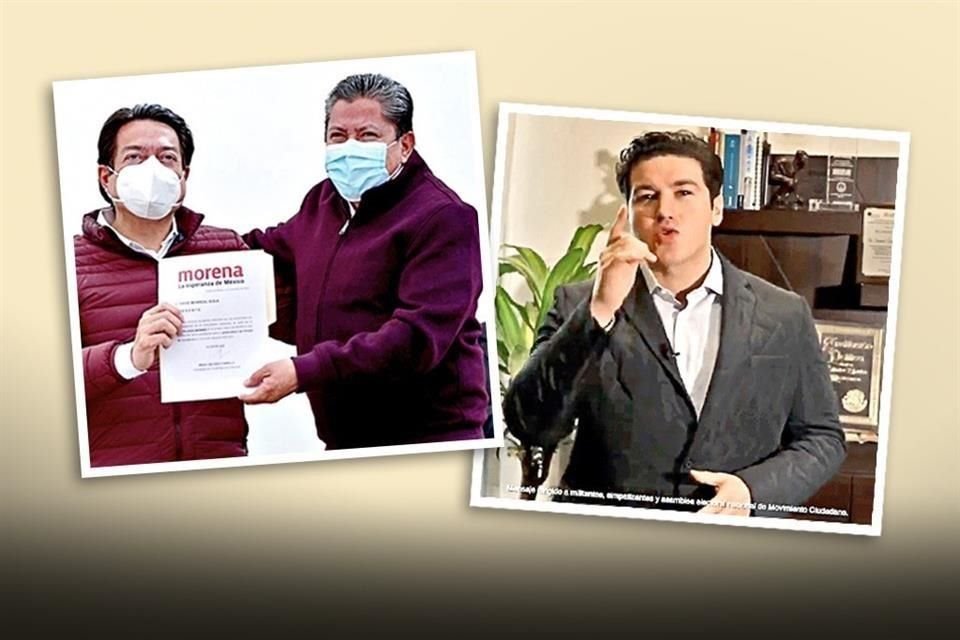 ENREDADOS. Precandidadatos usan las redes para promocionarse. Aquí dos ejemplos: David Monreal (Morena) en Zacatecas y Samuel García (MC) en Nuevo León.