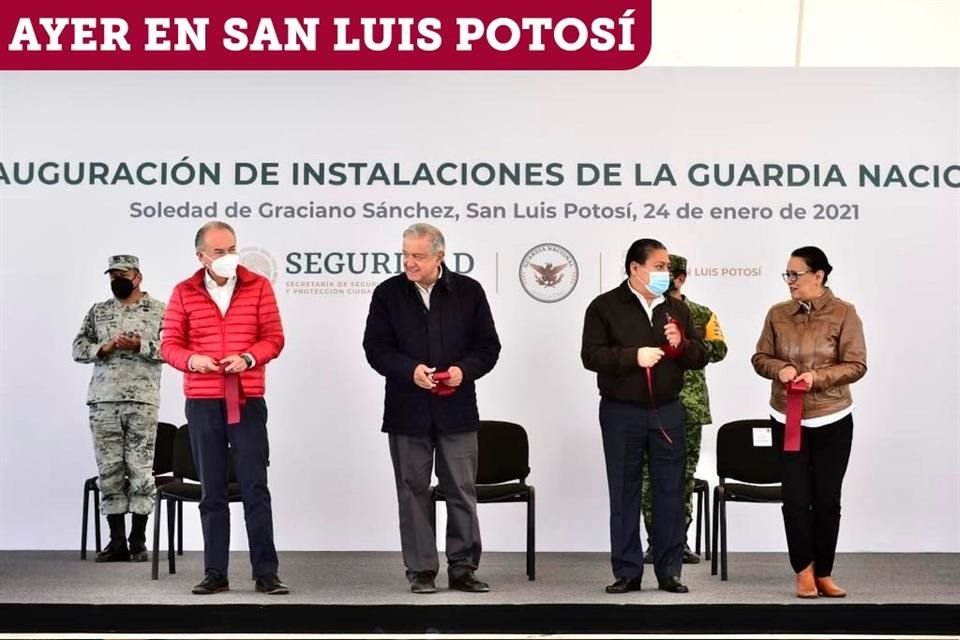 Juan Manuel Carreras, Gobernador de SLP (izq.); Gilberto Hernández, Alcalde de Soledad (der.).