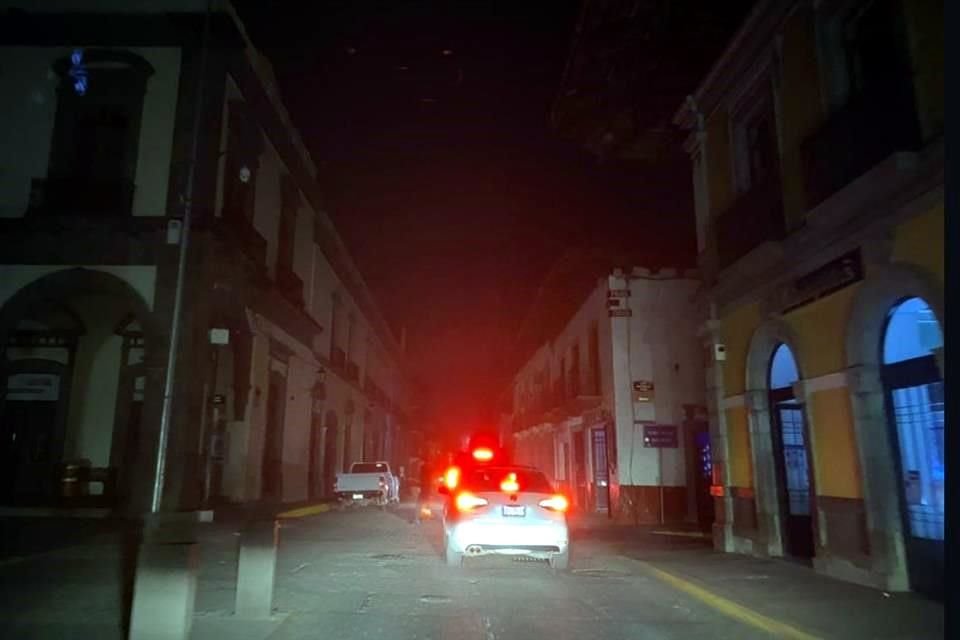 El apagón de ayer que afectó el centro de Zacatlán, en Puebla.