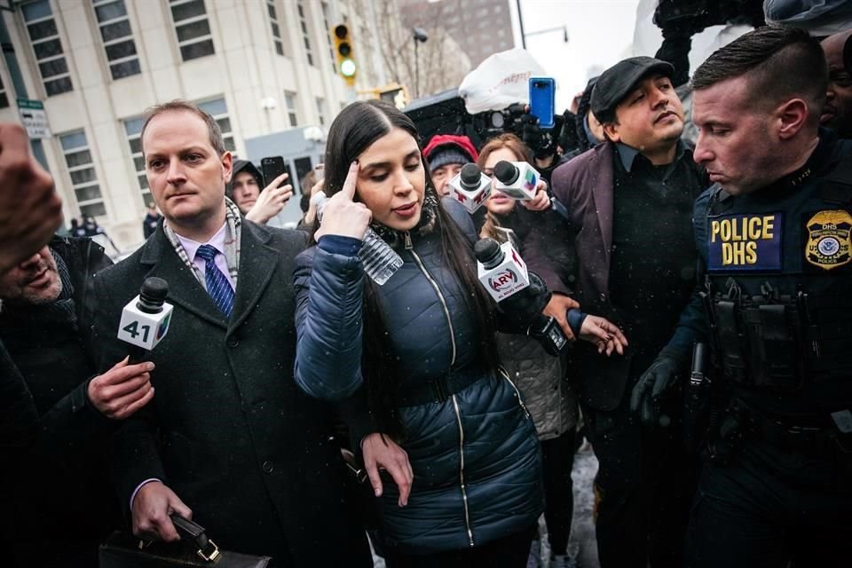 Emma Coronel fue vista frecuentemente durante el juicio del 'Chapo' Guzmán en Brooklyn a finales de 2018 y principios de 2019.