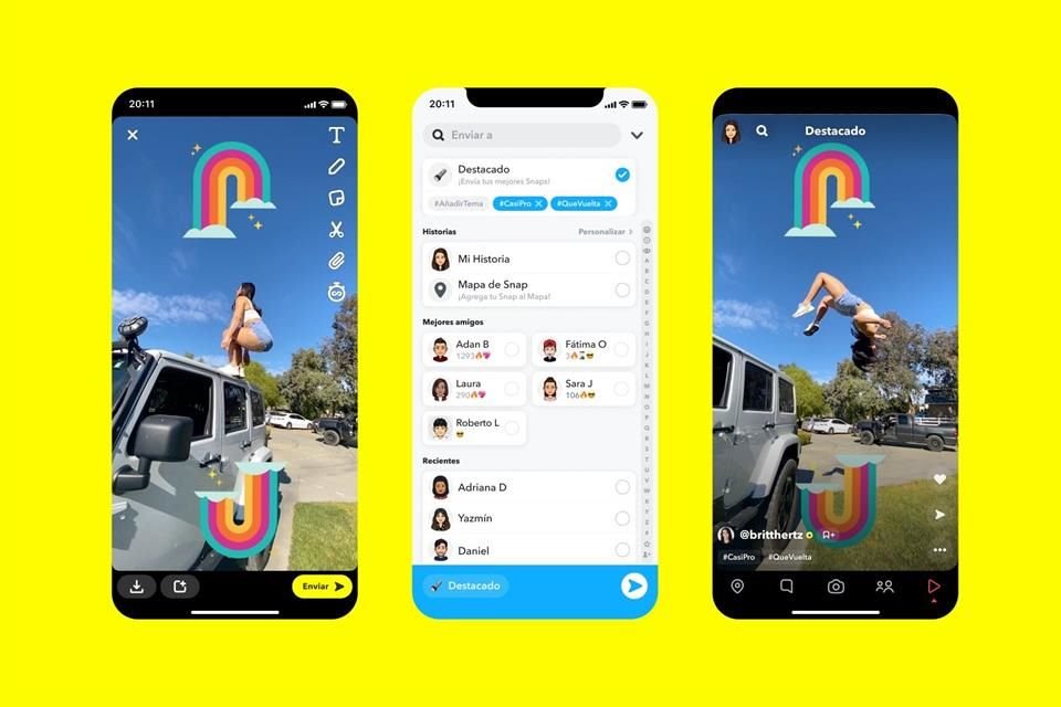 Spotlight es una plataforma de videos de hasta un minuto de Snapchat que buscaría competir contra TikTok.