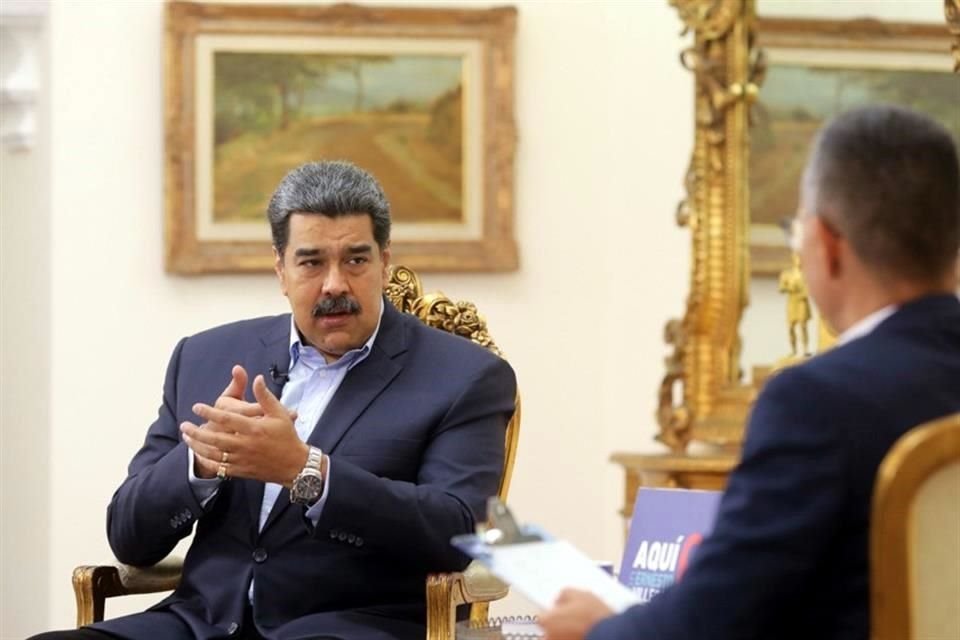 Nicolás Maduro durante una entrevista el fin de semana.
