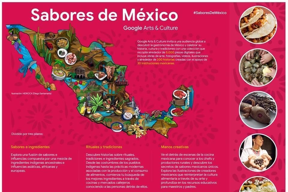 Con el título 'Sabores de México', Google Arts&Culture inauguró esta semana su más reciente muestra interactiva, ya disponible en g.co/saboresdemexico.