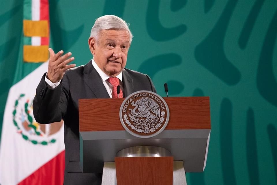 López Obrador en conferencia matutina.