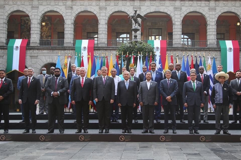 Dirigentes de América Latina encabezan la Cumbre de la Celac en Palacio Nacional.