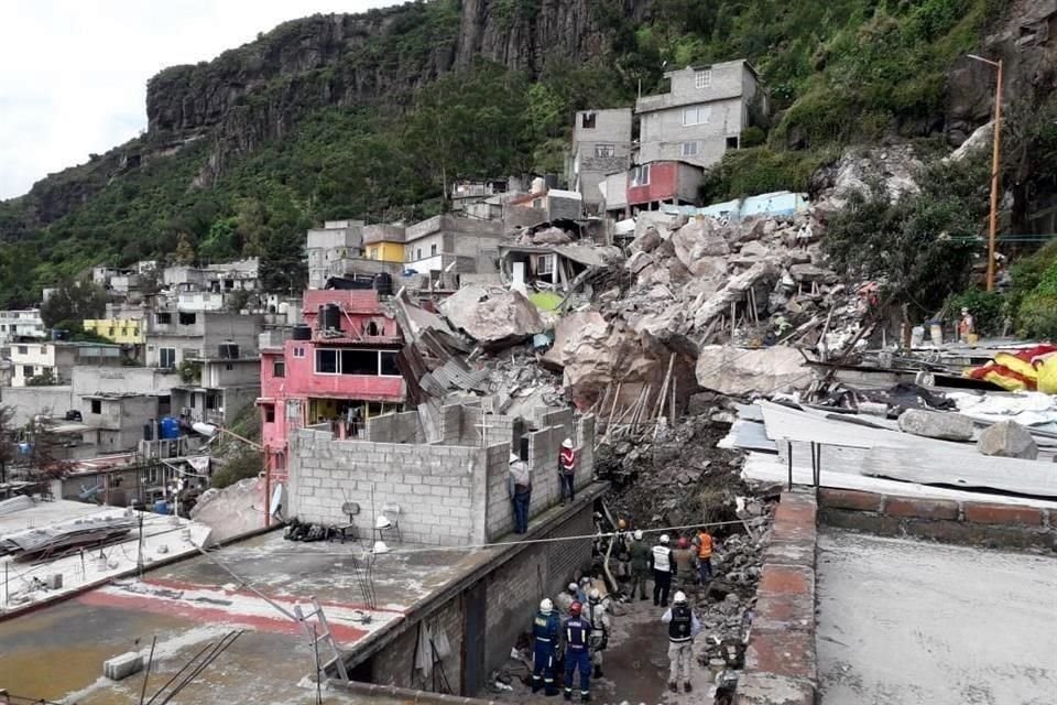 El derrumbe en el Cerro del Chiquihuite dejó dos mujeres muertas, una lesionada y dos personas desaparecidas.