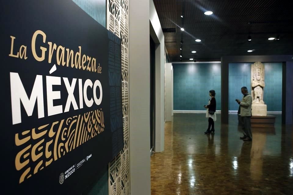 Aspectos de la exposición 'La Grandeza de México' en el Museo Nacional de Antropología.