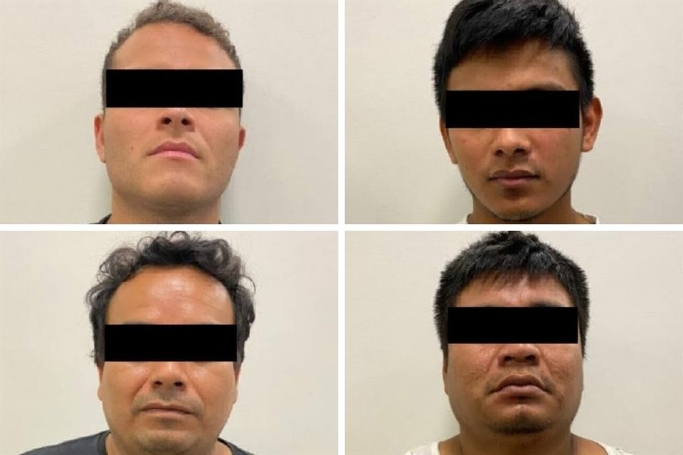 Los detenidos son Kevin, de 24 años, originario de Tamaulipas; Yoni Felipe, de 20, de Chiapas; Jorge Luis, de 38, quien es de Veracruz, y Juan, de 34, originario de Tabasco. 