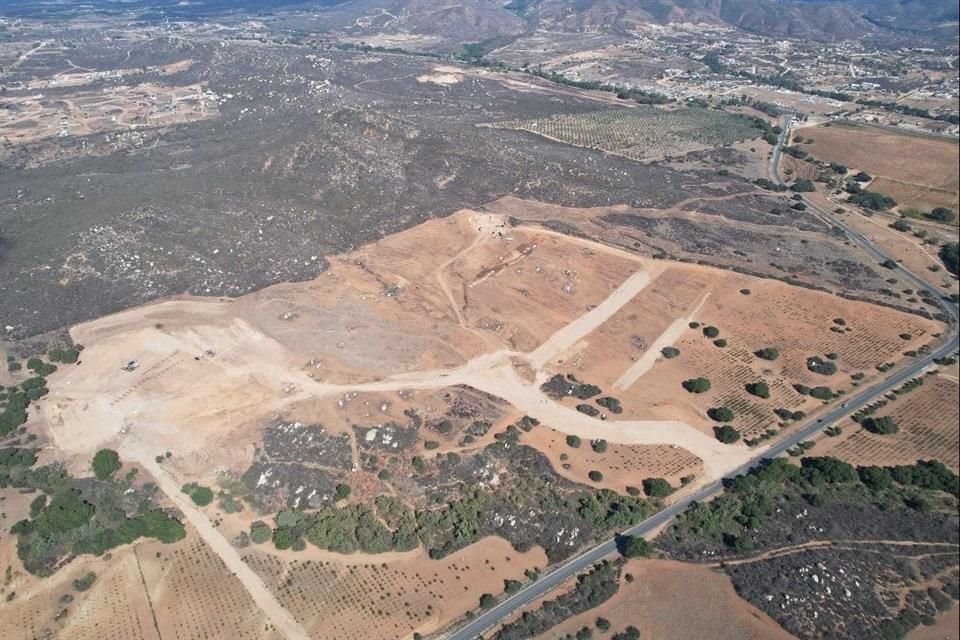 Así se ve parte del terreno ya sin vegetación.