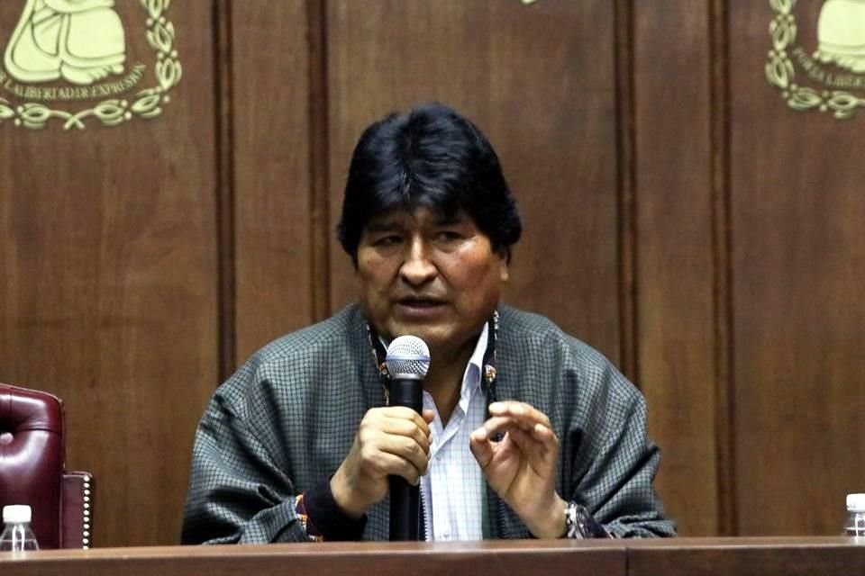 El ex Presidente Evo Morales durante una conferencia en noviembre de 2019 en México.