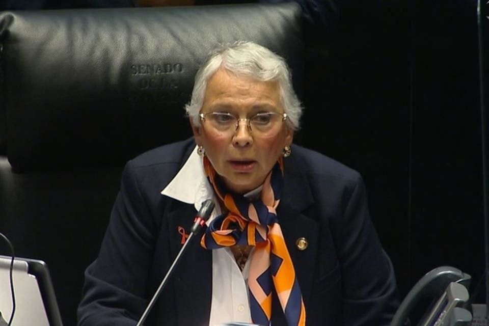 Olga Sánchez Cordero, presidenta de la Mesa Directiva del Senado.