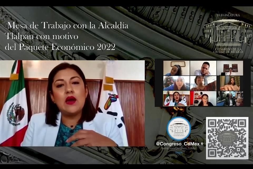 Alfa Gonzlez, Alcaldesa de Tlalpan solicit al Congreso de la CDMX un aumento de 224 millones al techo presupuestal de su demarcacin.