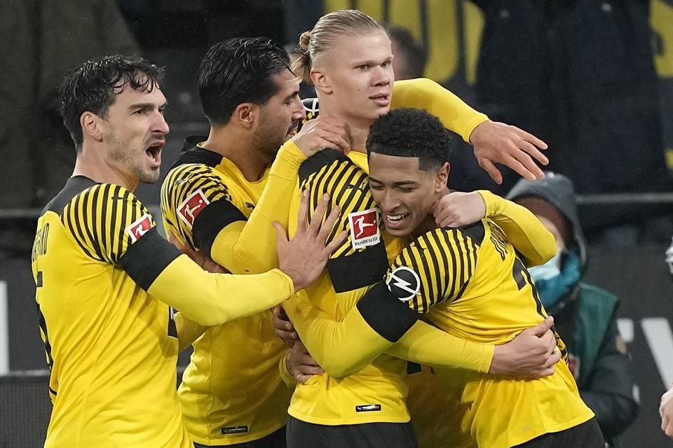 Haaland marcó uno de los tantos para el Dortmund.