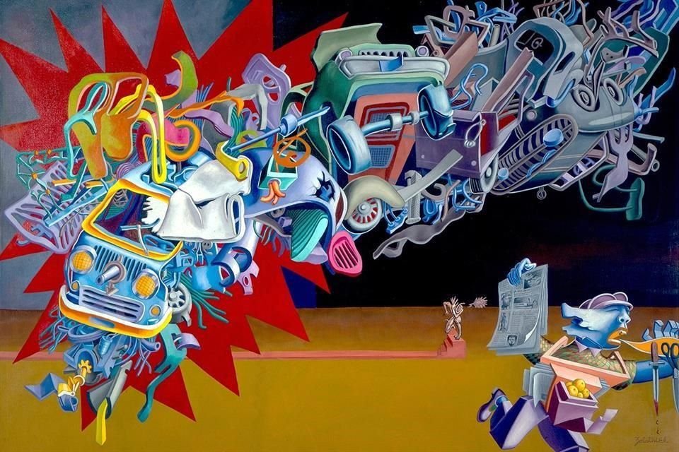 'Contaminación (1977)', de Zalathiel Vargas, que forma parte de la exposición 'Paisajes fragmentados'.