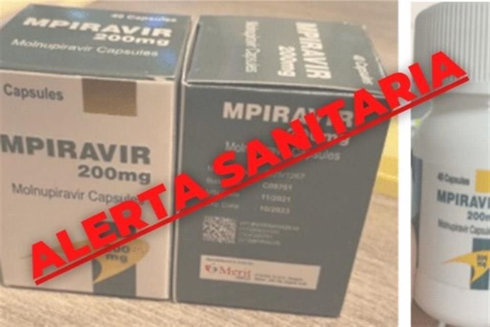Cofepris alert por venta ilegal de Molnupiravir, medicamento contra Covid-19.