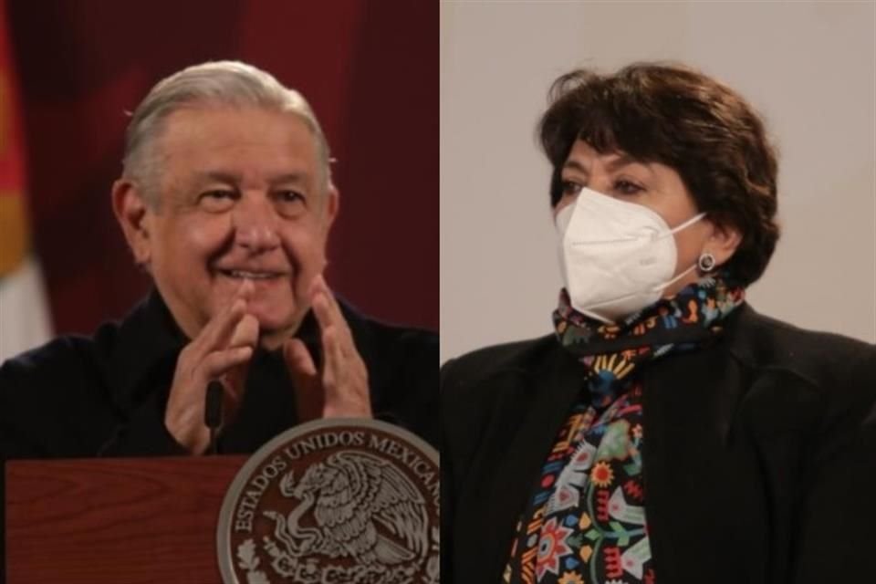 Andrés Manuel López Obrador y Delfina Gómez.