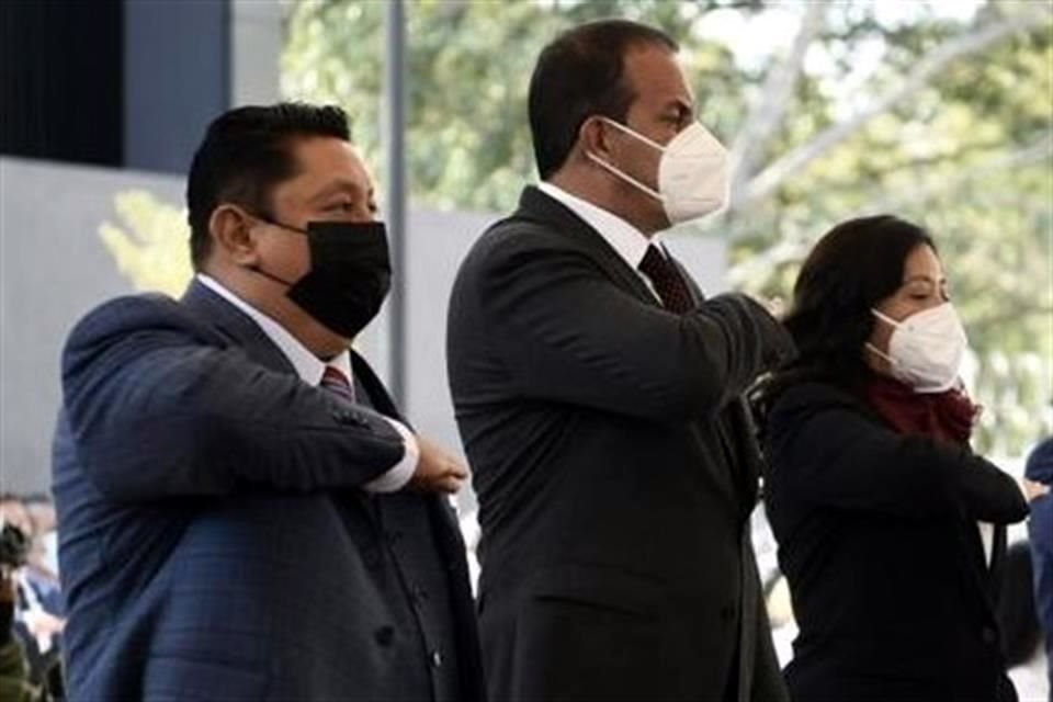El Gobernador de Morelos, Cuauhtémoc Blanco, coincidió con el Fiscal estatal en un acto.