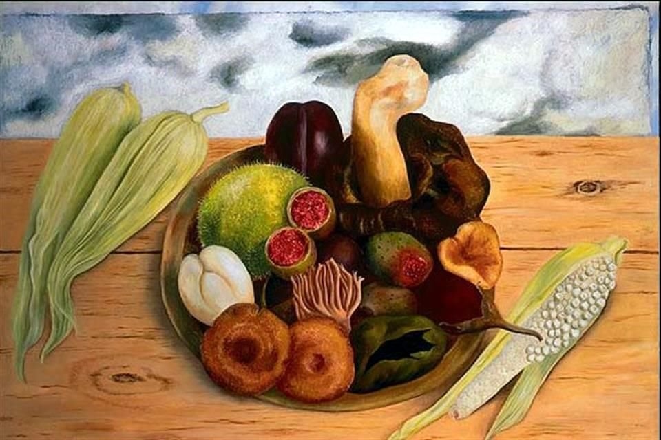 Una obra como 'Los frutos de la tierra', óleo de Frida Kahlo que resguarda Banamex, tendría un valor de 12 mdd; en México, este cuadro tiene un valor de 6.5 mdd, ejemplificó Hilda Trujillo.