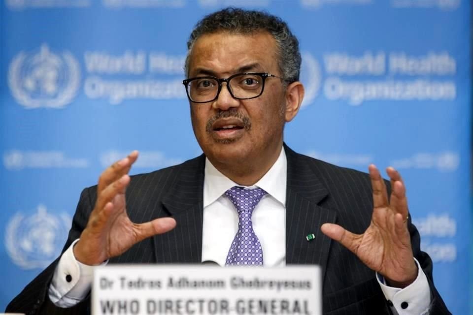 El director general de la Organización Mundial de la Salud, Tedros Adhanom Ghebreyesus, en una conferencia de prensa.