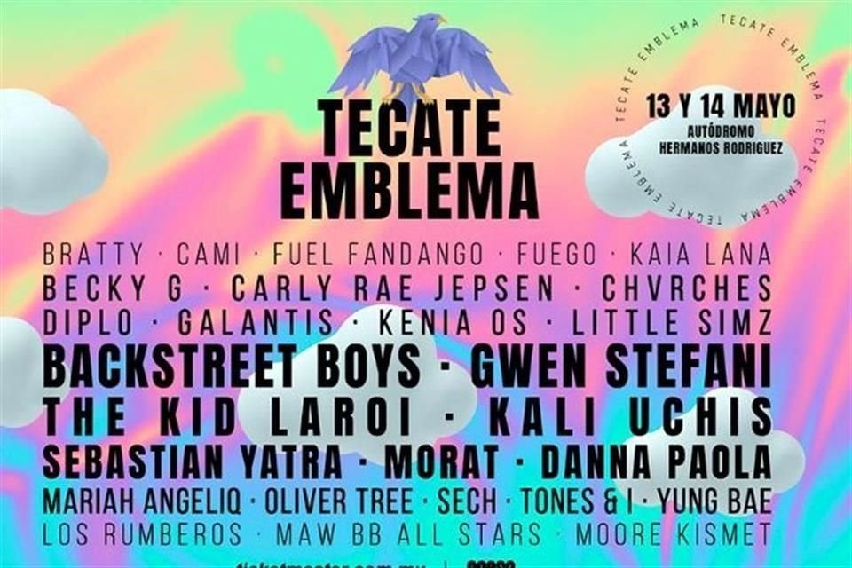 Backstreet Boys y Gwen Stefani encabezarán las presentaciones del Tecate Emblema, reveló el cartel que se dio a conocer del festival