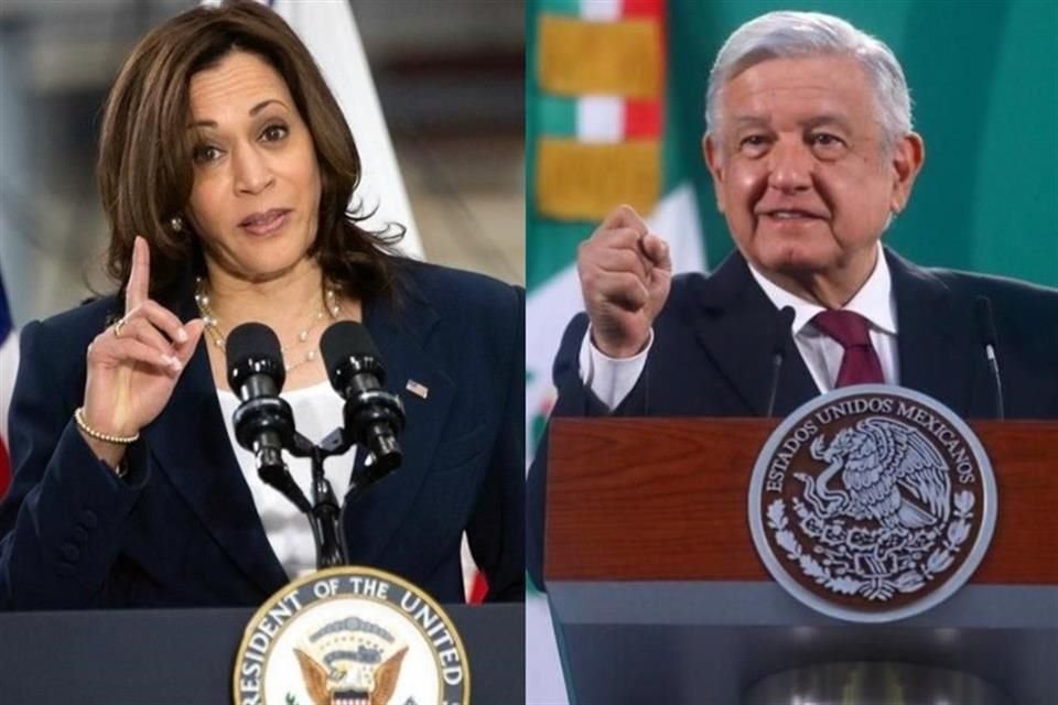 Kamala Harris y Andrés Manuel López Obrador.